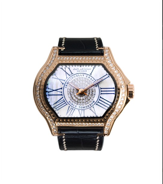 Replica DeLaCour City Ego Lady Rose Gold Diamond MOP WAPG0352-1353 Replica Watch